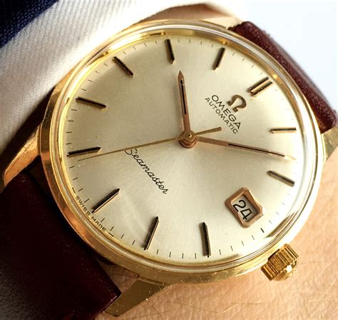 omega gold watch price list|omega 18k solid gold watches.